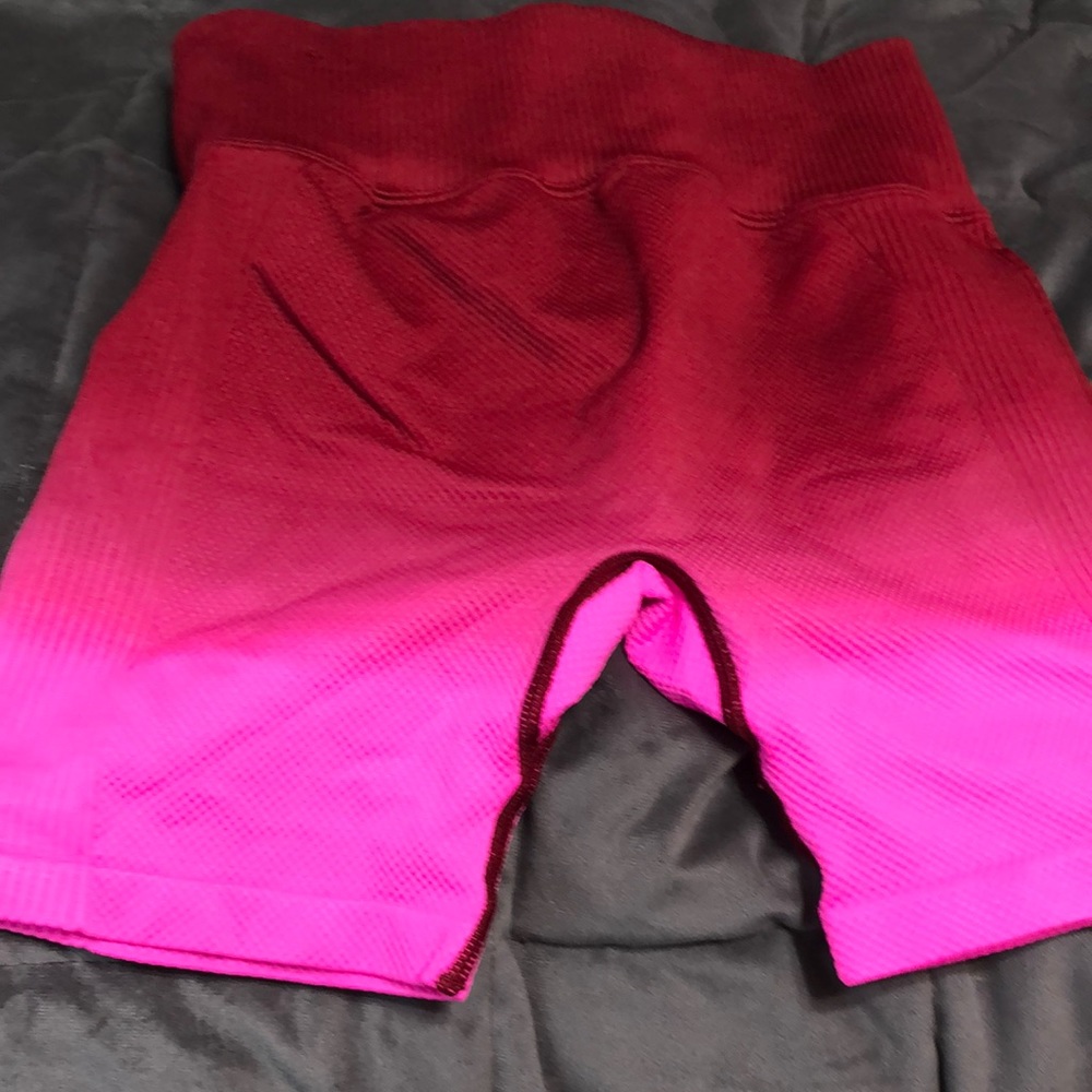 Small pink  biker shorts with back pocket